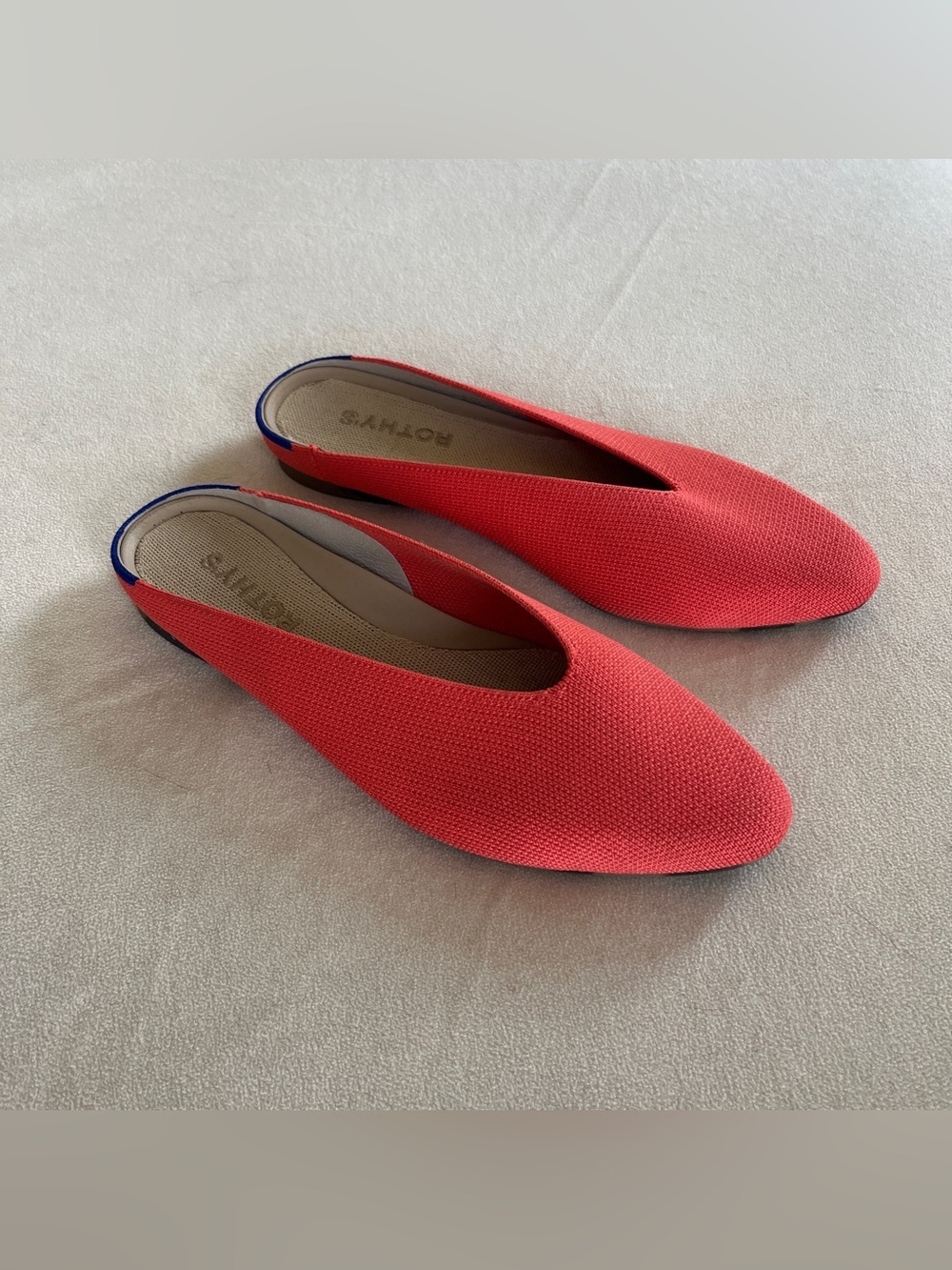 Rothy’s The Almond Demi in Pink Orange Size 7